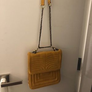 Zara Suede Bag with metal detail